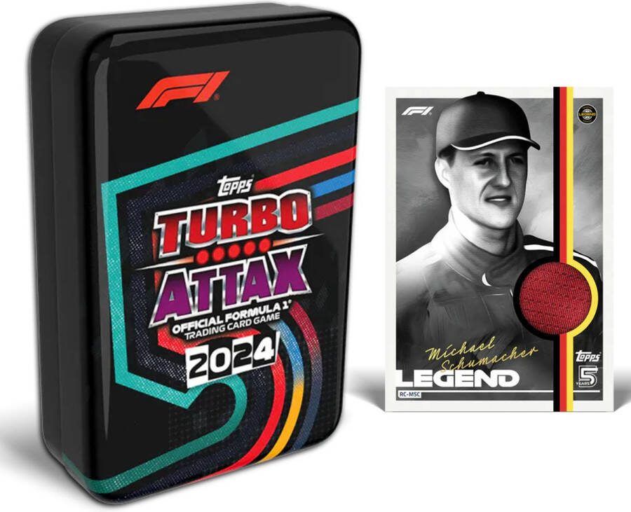 Exclusieve Black Tin Topps Formula 1 Turbo Attax 2024 Trading Cards