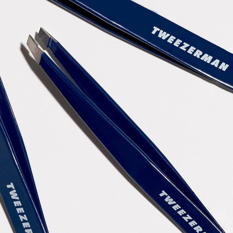 Exclusieve Mini Slant Pincet Blauw Pincet voor Precieze Wenkbrauwen