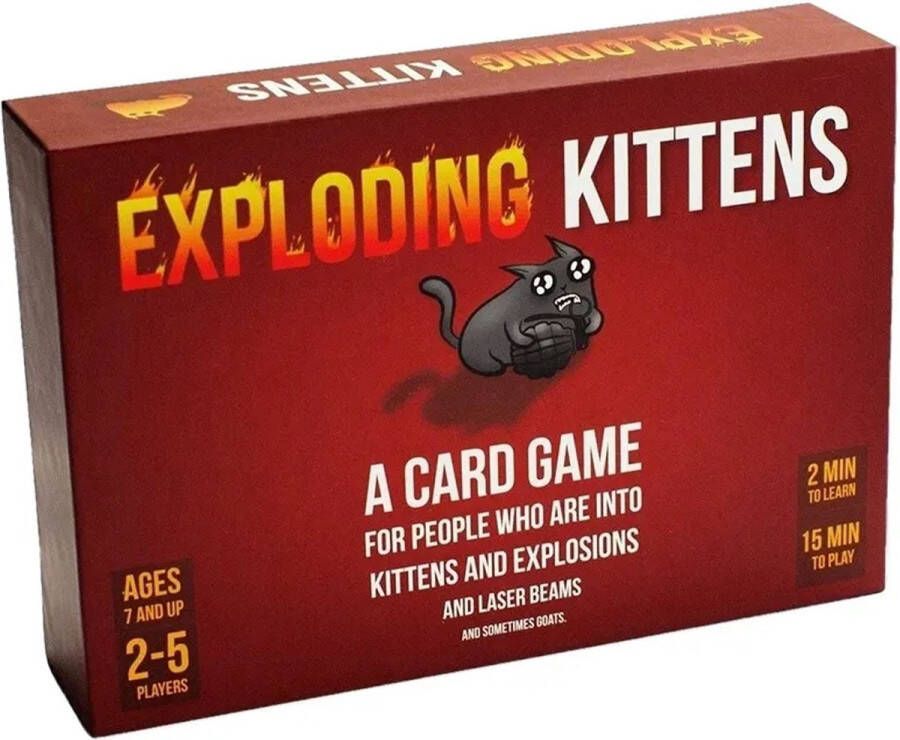 Exploding kittens kaartspel Leuk kaart spel Minimaal 7 jaar 2 tot 5 spelers Katten Amusement Gezin spel