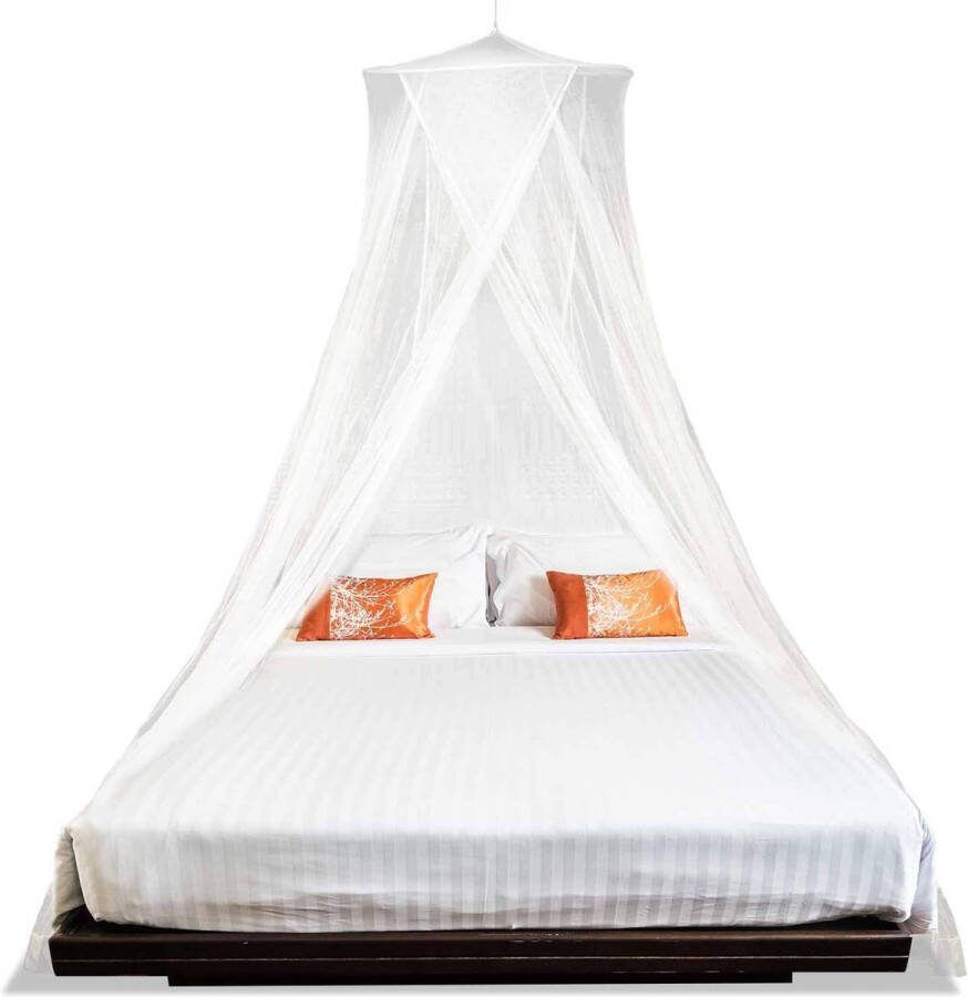 Extra groot Koning Muggennet met Twee Openingen Bed Canopy Gordijnen Witte Muggennetten