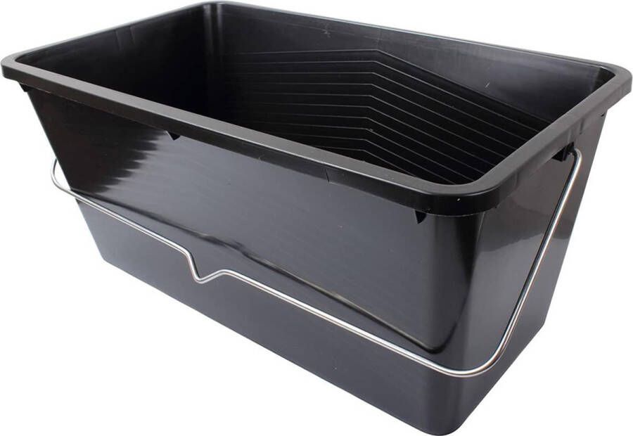 Extra Grote 25 Liter (5 Gallon) Plastic Verf Scuttle Emmer 100% Gerecycled Metalen Handgreep Voor Alle Soorten Verf en Pasta Tot 15 Inch Verfrollen