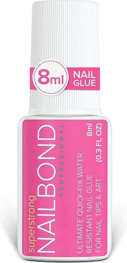 Extra Sterke Nagellijm Met Penseel 8ml Supersterke Sneldrogende en Anti-schimmel Voor Kunstnagels en Nageltips