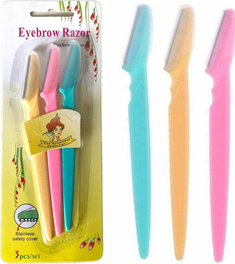 Eyebrow Razors Wenkbrauw Scheermesjes Set van 3 stuks