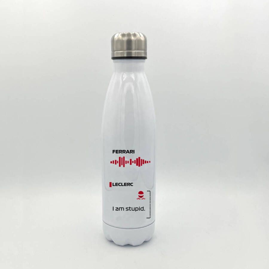 F1 board radio fles I am stupid Charles Leclerc Formule 1 fles drinkfles f1 fles formula 1 formule 1 board radio quote