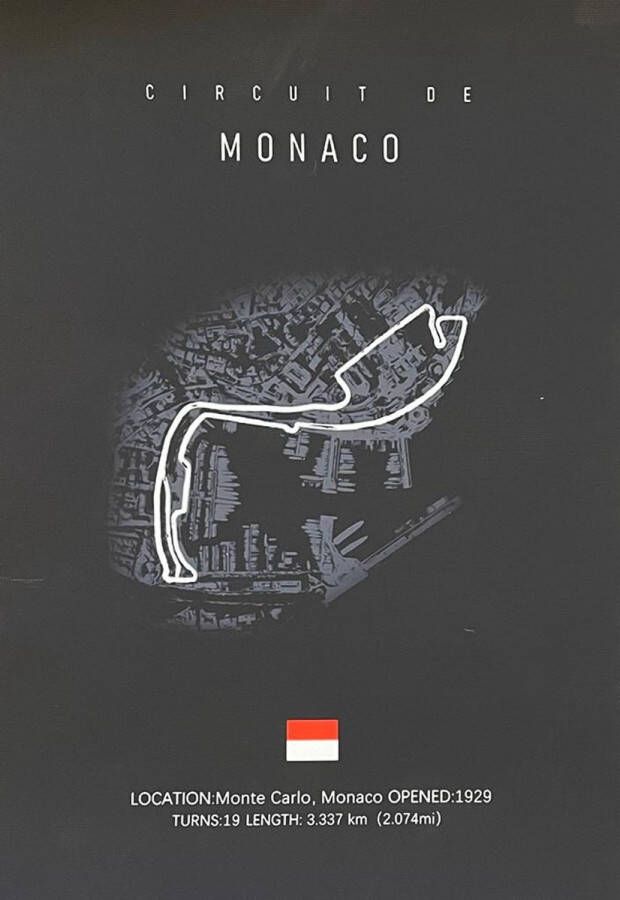 F1 wandkleed Monaco circuit
