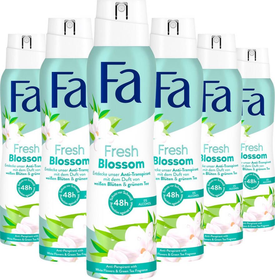 Fa Fresh Blossom Anti-Transpirant Spray Deodorant Voordeelverpakking 6 x 150 ml