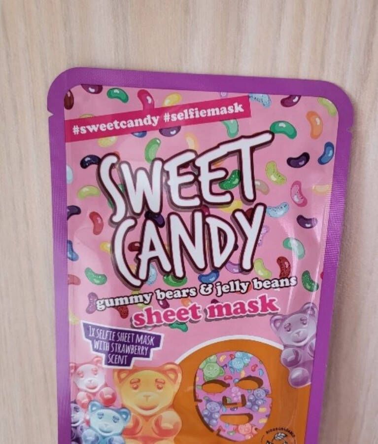 Facial sheet mask tissue gezichtsmasker sweet candy gummy bears & jelly beans snoepjes verzorgend masker