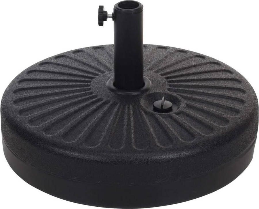 Fair-Shopping Zwart Vulbare Parasolvoet 22L Standaard en Houder voor Zonnescherm X010 parasolvoet