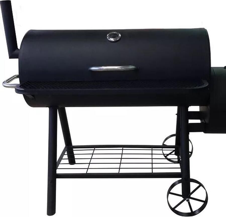 Famiflora houtskoolbarbecue Orlando 152 x 71 x 126cm Zwart Met wielen