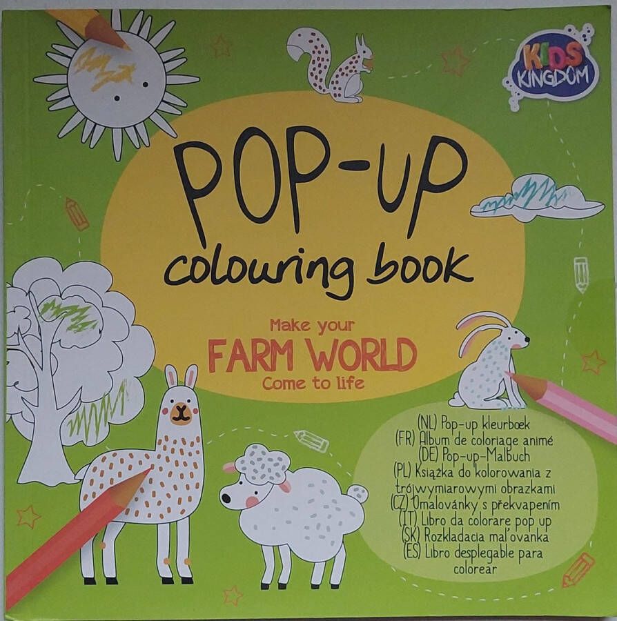 Farm World Pop up kleurboek
