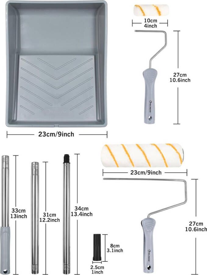 Fastbox verfkwast set Schilderset Verfrollen Accessoires voor schilderen