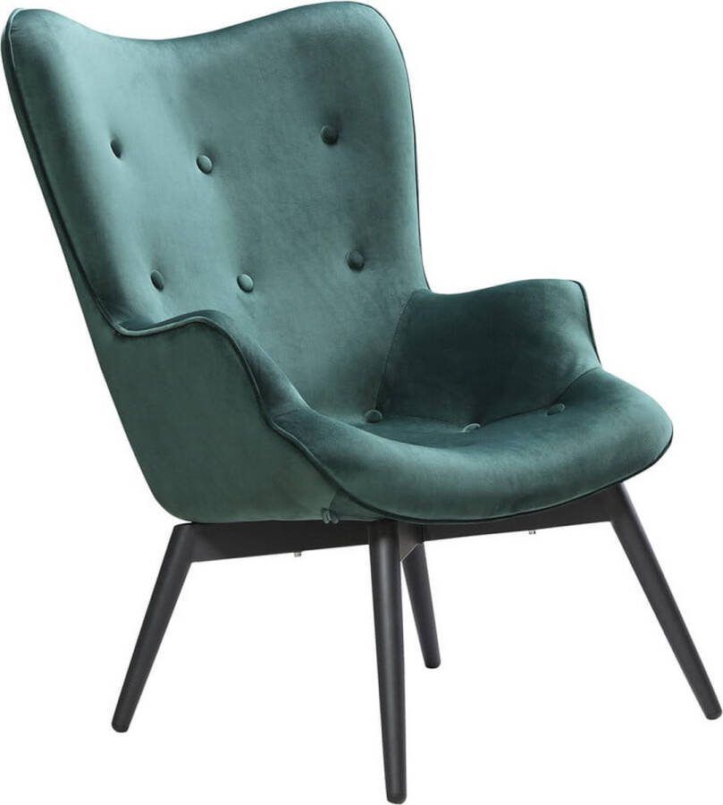 Fauteuil Christine Groen Fluweel Zithoogte 40 cm