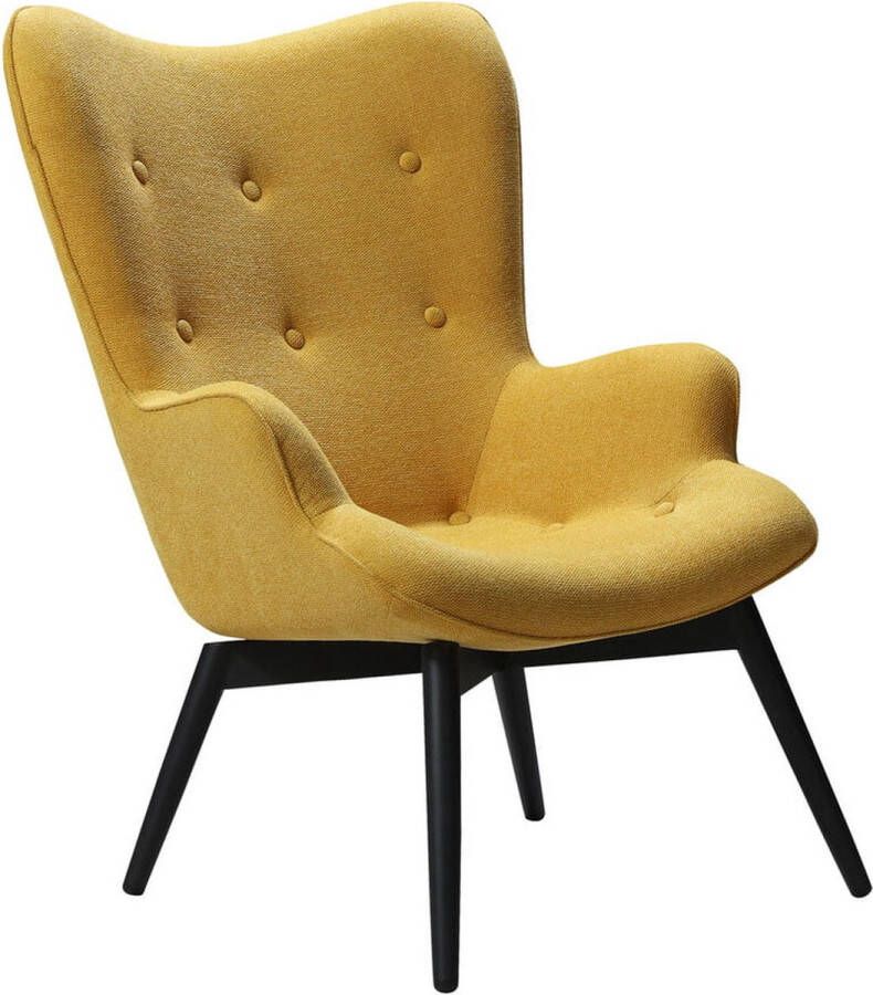 Fauteuil Lisanne Geel Stof Zithoogte 40 cm