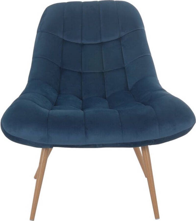 Fauteuil Louis Blauw Fluweel Zithoogte 50 cm