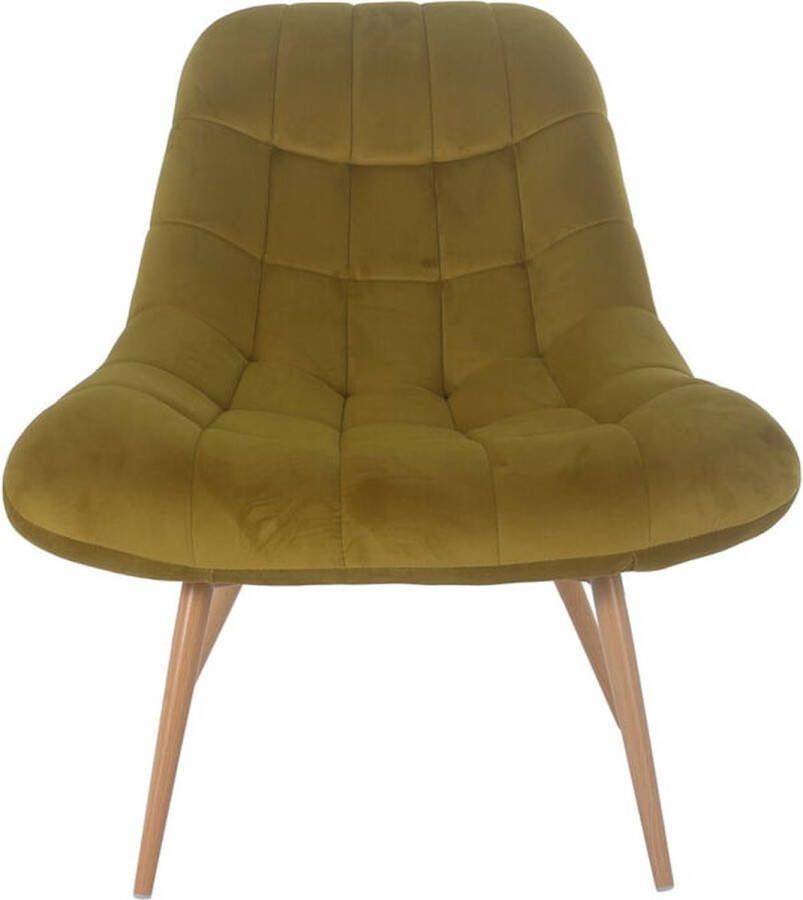 Fauteuil Louis Geel Fluweel Zithoogte 50 cm