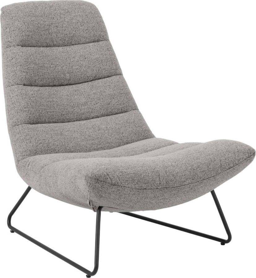Woonexpress Fauteuil Oosteind Grijs Textiel 83x97x93cm (BxHxD)