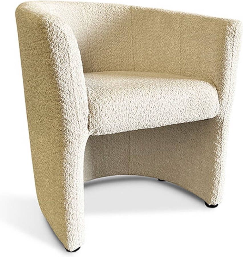 Fauteuil Steven Ecru Polyester Zithoogte 47 cm Zitdiepte 61 cm