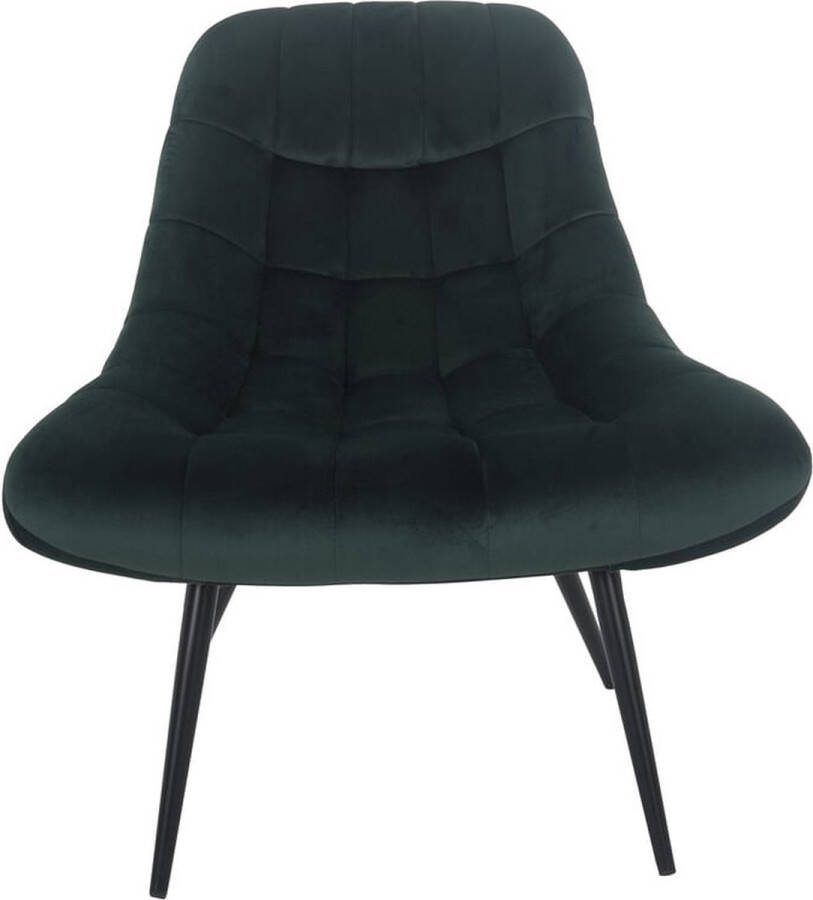 Fauteuil Stijn Groen Fluweel Zithoogte 50 cm