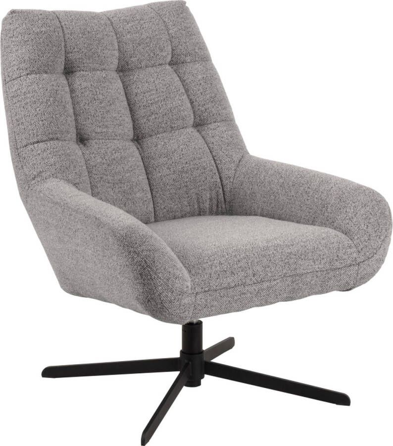 Draaifauteuil Vrijhoeve Stof Grijs 73x88x82 cm (BxHxD)