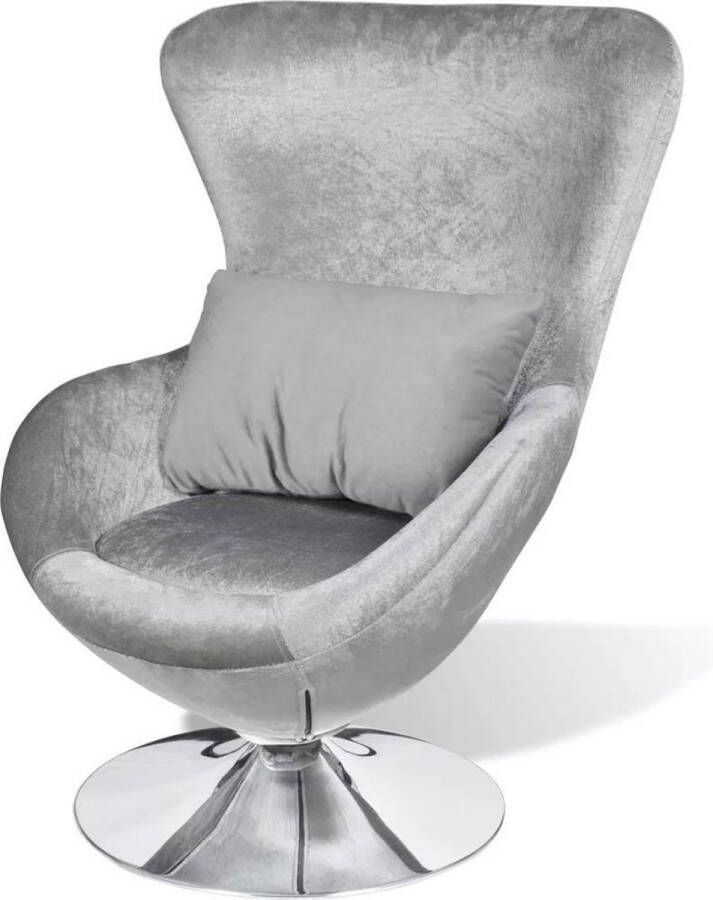 Fauteuil zilver zilvergrijs (Incl Anti Kras Vilt 16st) Loungestoel Lounge stoel Relax stoel Chill stoel Lounge Bankje Lounge Fauteil
