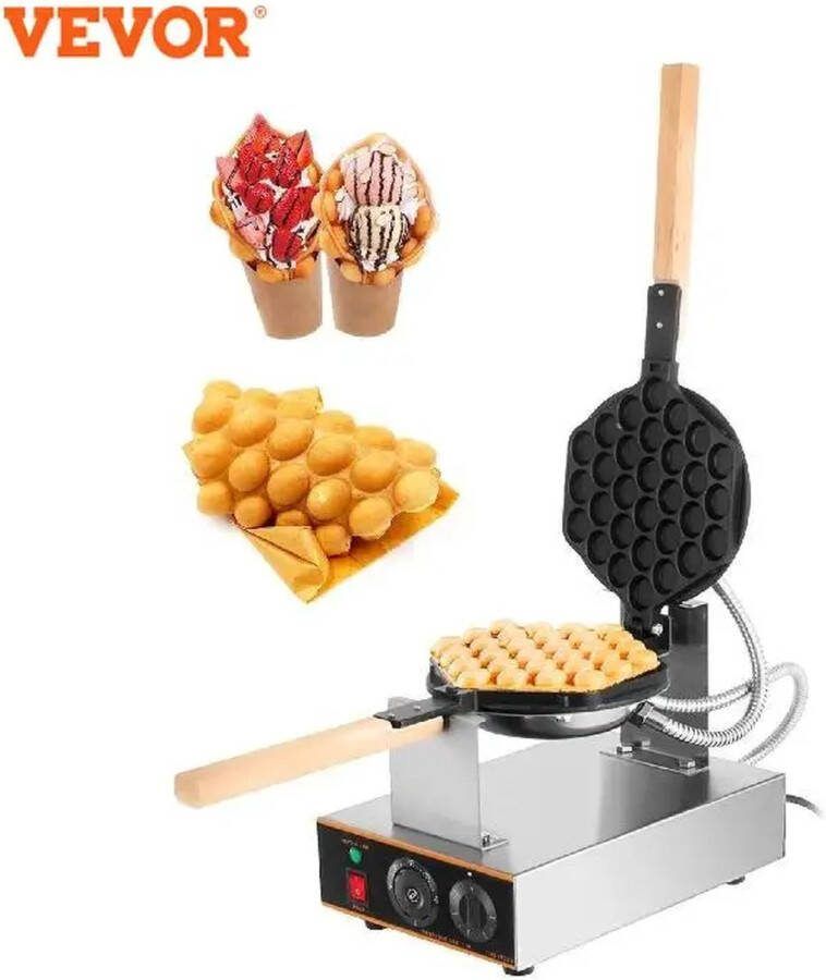 Fayb Poffertjesmaker Wafelijzer Wafelmaker Ei bubbel wafelmaker 30 poffertjes Anti aanbak 1400W 45x24x25cm