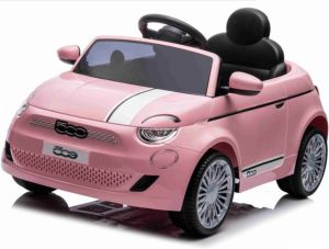 Fiat 500 Kinderauto Roze met de nieuwste opties Elektrische Kinderauto Met afstandsbediening