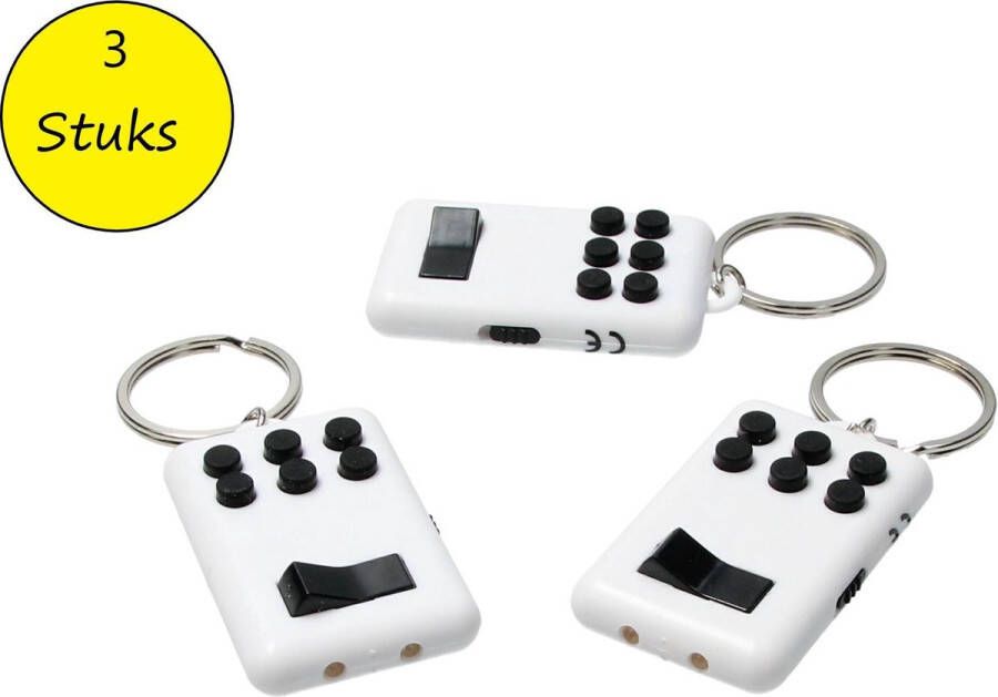 Banzaa Fidget pad Anti stress set 3 stuks Flip en Click Keylight Wit-Zwart