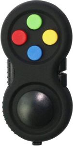 Fidget Pad Rainbow Fidget Pad Fidget Controller Stress Reducer Game Fidget Controller Zwart Stress Fidget Pad Hand Fidget Pad Rubberen Fidget Controller voor Release Stress en Angst 1 Stks