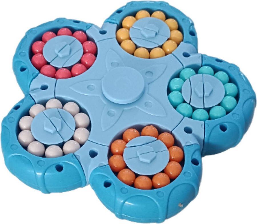 Fidget Spinner spinning magic beans roterend educatief blauw