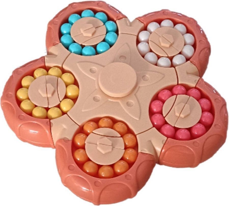 Fidget Spinner spinning magic beans roterend educatief oranje