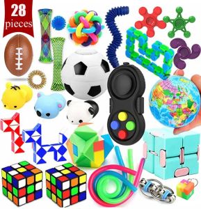 Fidget Toys- Set van maar liefst 28 stuks!- Pop it-Fidgets-Educatief speelgoed-Toys-Sensory toys-ADHD speelgoed. Ideaal Sinterklaas cadeau. Schoen cadeautjes.