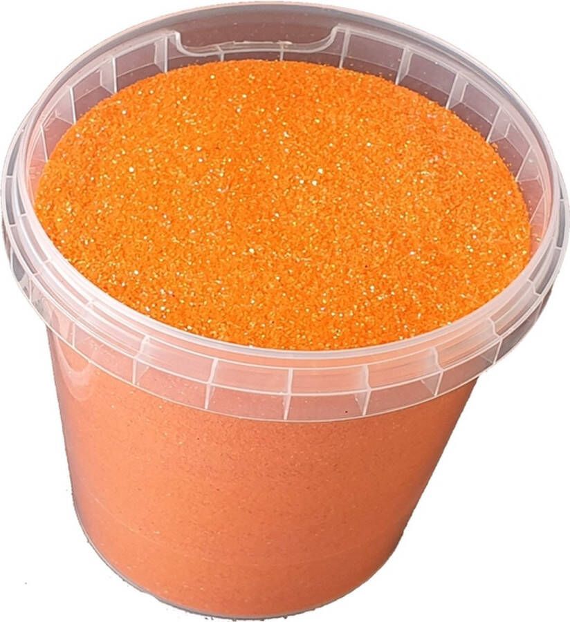Fijne glitters 400 gram in emmer regenboog oranje Maat: 1 64 0 6 mm 15 Hex