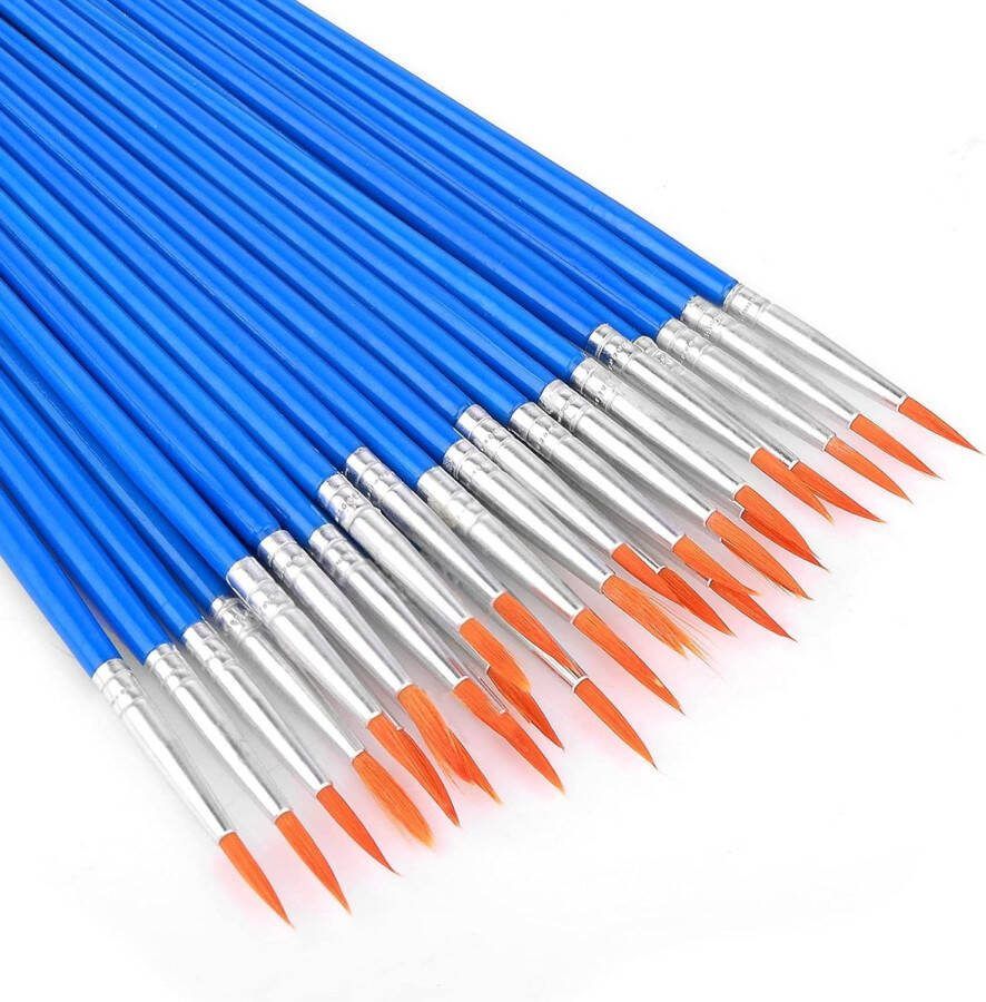 Fijne kwastenset Fijne Detail Penseel Set Verschillende Maten Ultrafijne Penselen voor Fijne Detaillering Kunst Schilderen Schaal Modellen Vliegtuig Kits Acryl & Nail Miniaturen Olieverf Aquarel