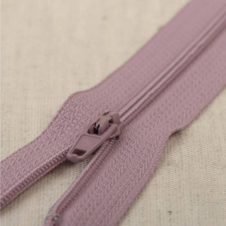 Fijne rits polyester blush roze 40cm niet-deelbaar stevige rits