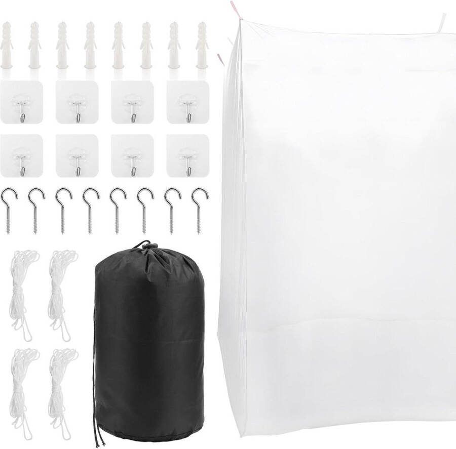 Fijnmazig klamboe vliegennet voor bed outdoor insectenbescherming 210 × 220 × 200 cm