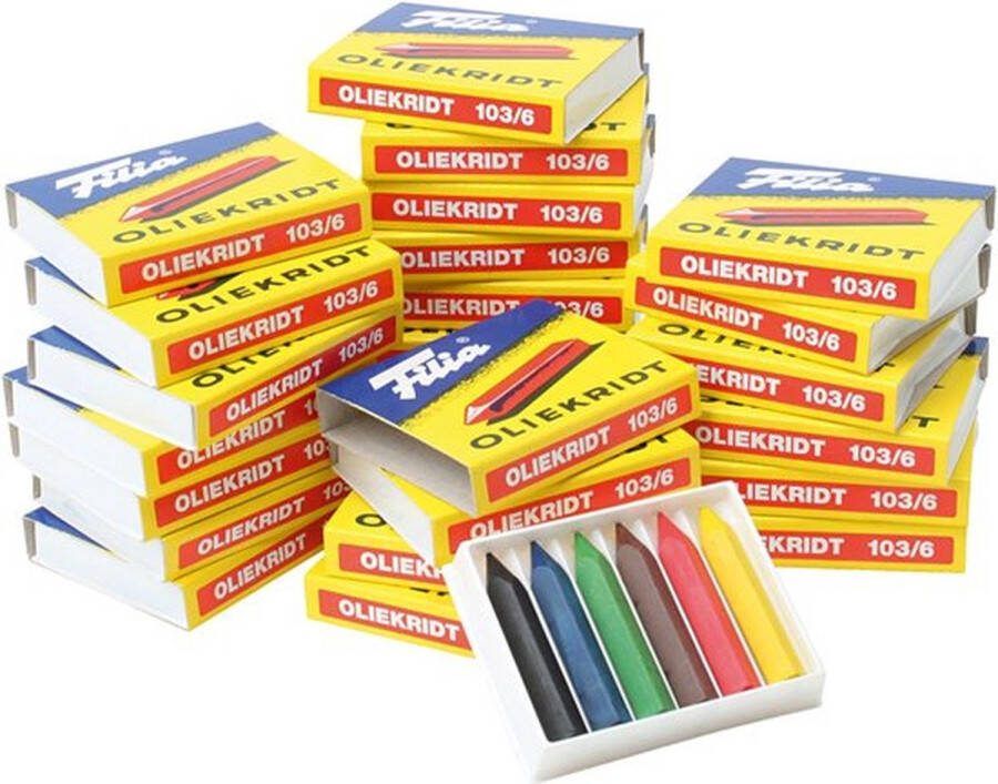 Creotime Filia Oliekrijt kleuren 25x6 stuk 1 doos