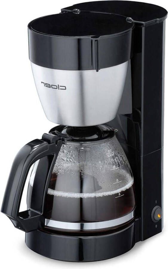 Filter-Koffiezetapparaat met warmhoudfunctie 800 W Filtermaat 1x4 10 kopjes Zwart Roestvrij staal