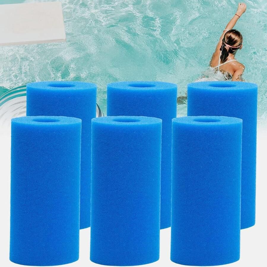 Filterspons type A herbruikbaar zwembadfilter schuimpatronspons voor Initex type A zwembadfilter 6 stuks