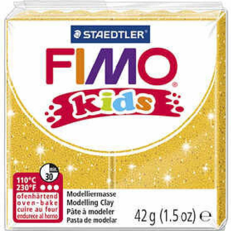 Fimo Boetseerklei Goud Glitter Kinderen 2x42 gram