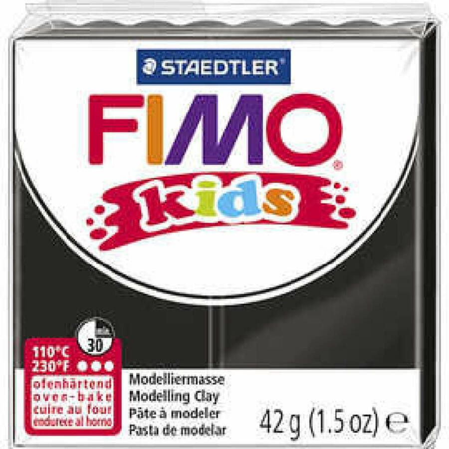 Fimo Boetseerklei Zwart Kinderen 2x42 gram