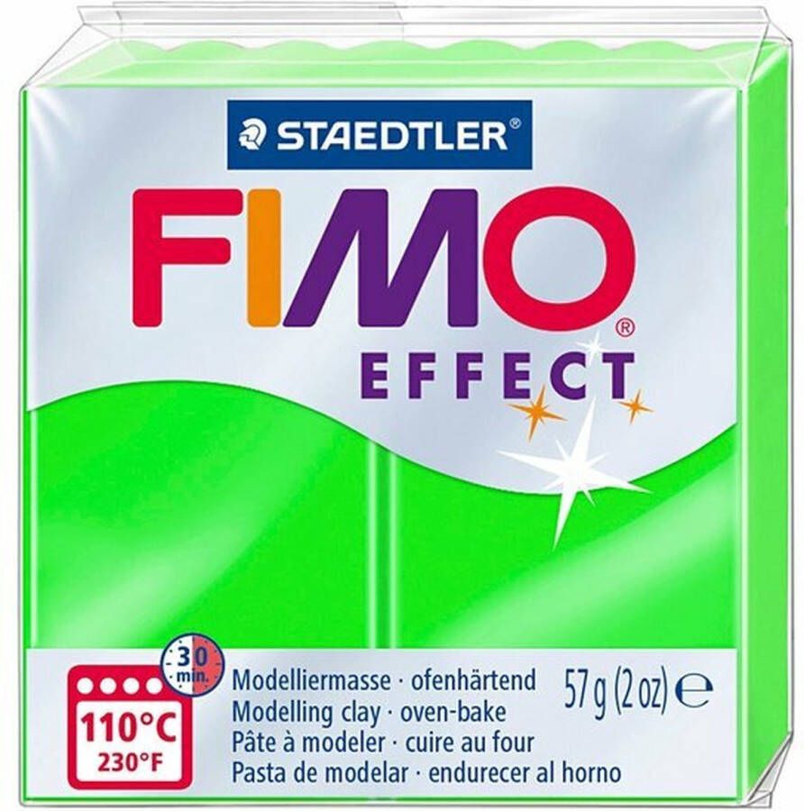 Fimo Effect Boetseerklei Ovenhardend Neon Groen 2x57 gram