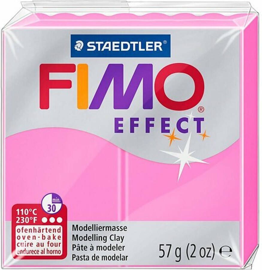 Fimo Effect Boetseerklei Ovenhardend Neon Roze 2x57 gram