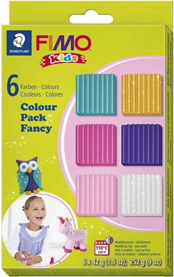 Fimo Kids Boetseerklei Extra Kleuren Klei Kinderklei Bakklei Kindvriendelijk Zacht En Kneedbaar Extra Kleuren 42 Gram 6 Pakjes