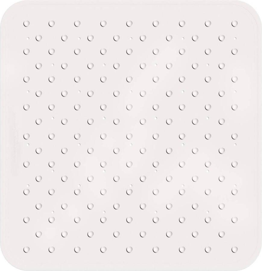 FINE Antislip Douchemat Met 145 Zuignappen Schimmelbestendig Rubber Badmat Vierkant 55x55 CM Grijs