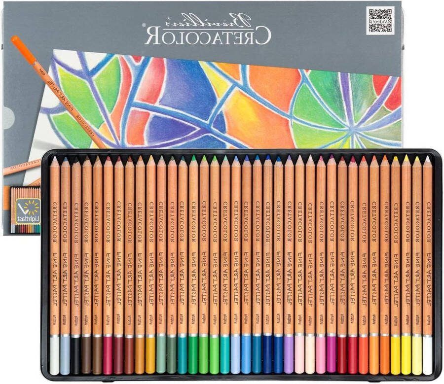 Fine Art Pastel krijt Set 36 stuks gesorteerd in metalen etui