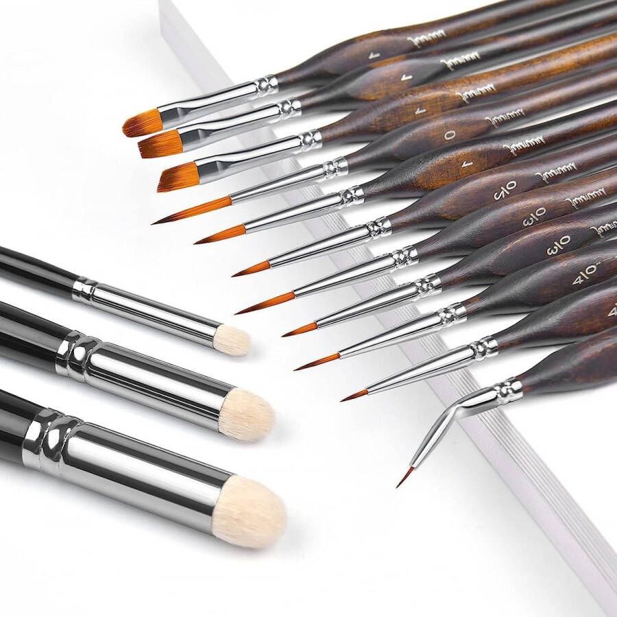 Fine Detail and Drybrush Brush Set for Acrylic Watercolor Miniatures Warhammer 40K Dungeons & Dragons Workshop