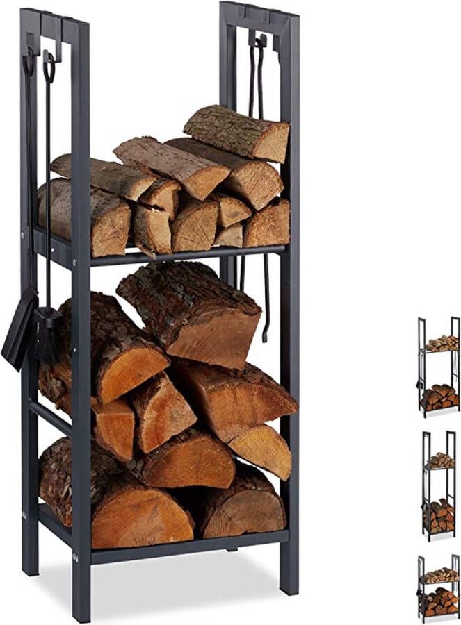 Firewood Rack haardhoutrek \ haardbestek brandhoutrek \ fireplace cutlery firewood rack 100 x 40 x 30 cm