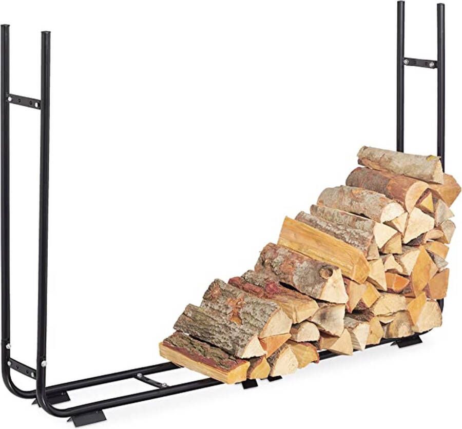 Firewood Rack haardhoutrek \ haardbestek brandhoutrek \ fireplace cutlery firewood rack 106 x 148-220 x 22 cm