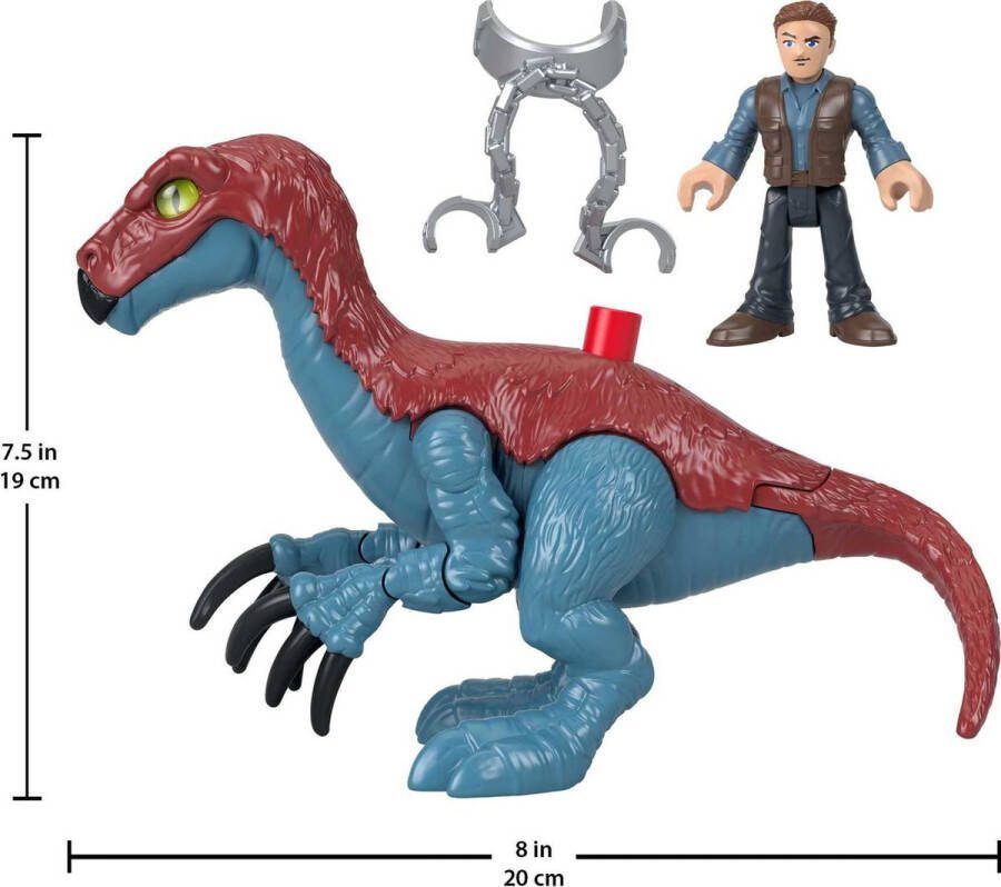 Fisher Price Jurassic World Therizinosaurus & Owen Speelfiguur 3+
