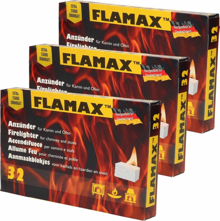 Flamax barbecue aanmaakblokjes 96x stuks BBQ vuurkorf openhaard